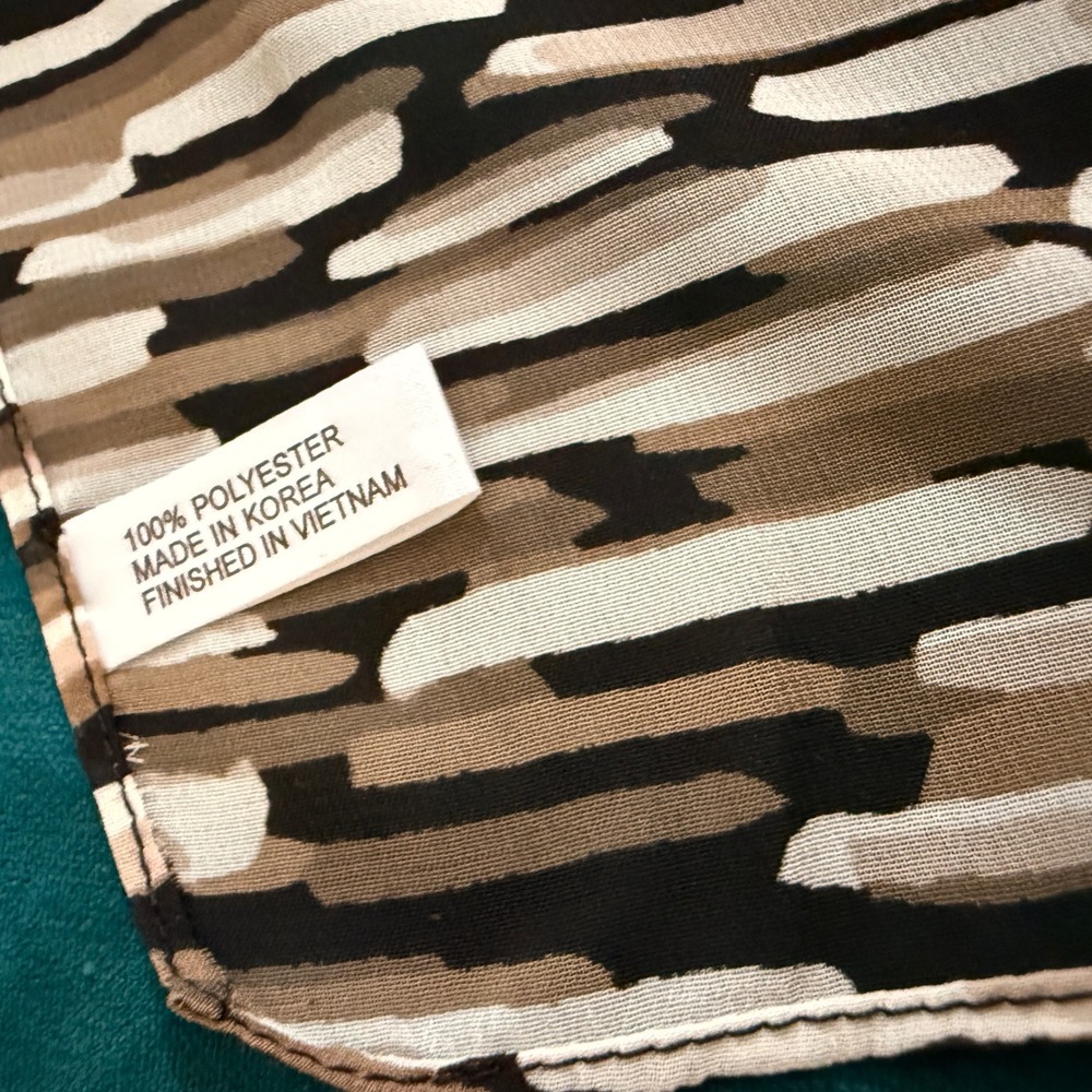 Adrienne Vittadini + Animal Print Scarves Bundle Women Zebra Leopard Abstract - Picture 8 of 12